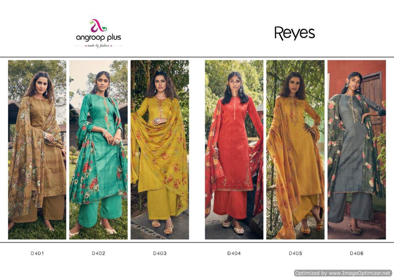 Angroop   Present   Reyes Pure Jam Silk Cotton Designer Dress Material