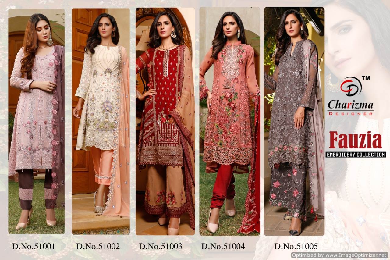 Charizma Present Fauzia Designer Pakistani Suits Collection.