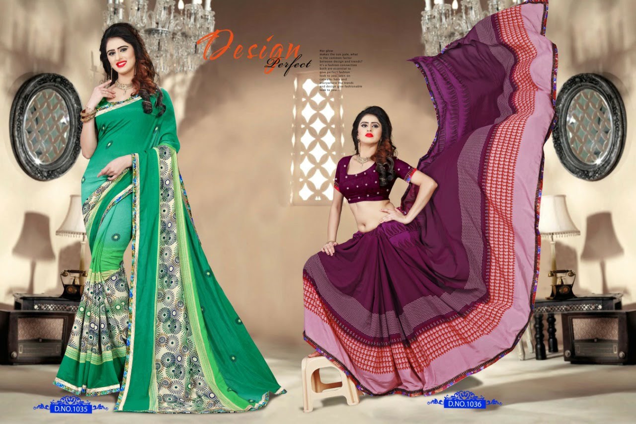 Ruchi Saree Present Savera Fancy Chiffon Saree With Banarasi Border -  Geetanjali Fashions