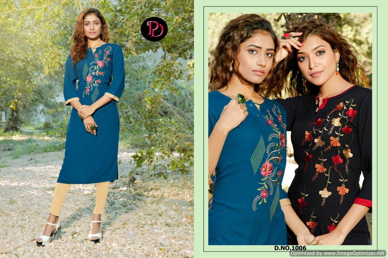 Poorvi By  Alisha Heavy Rayon Casual Wear Kurti Collection