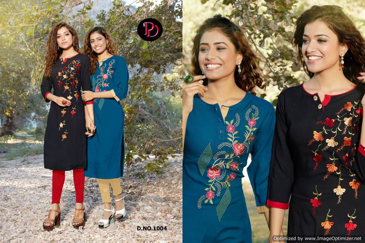 Poorvi By  Alisha Heavy Rayon Casual Wear Kurti Collection