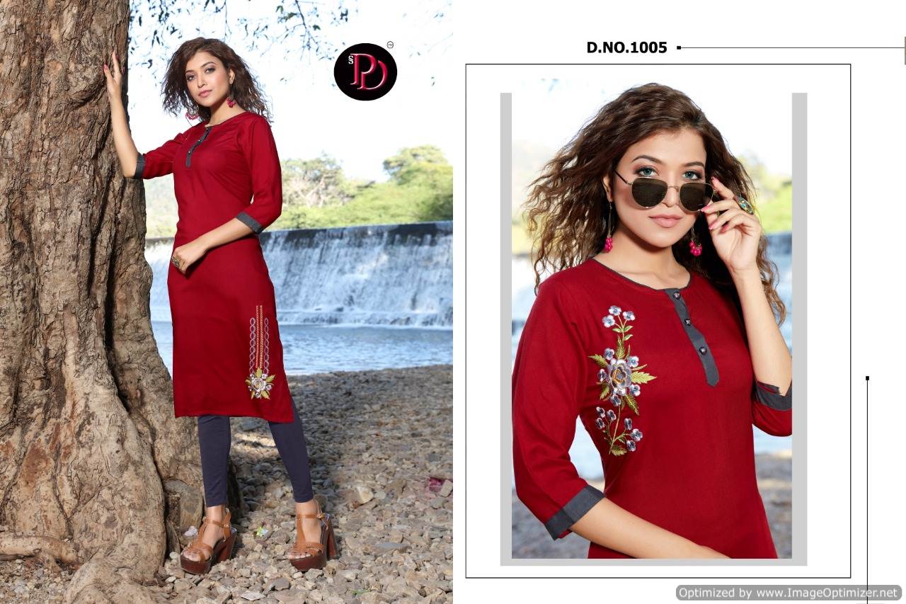 Poorvi By  Alisha Heavy Rayon Casual Wear Kurti Collection