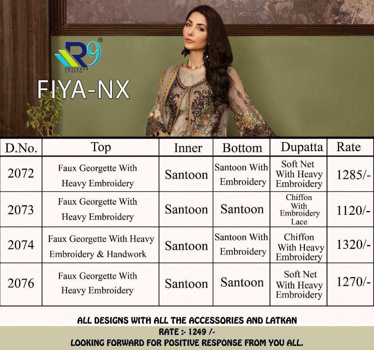 R9 Present Fiya Nx Pakistani Suit Catalogue