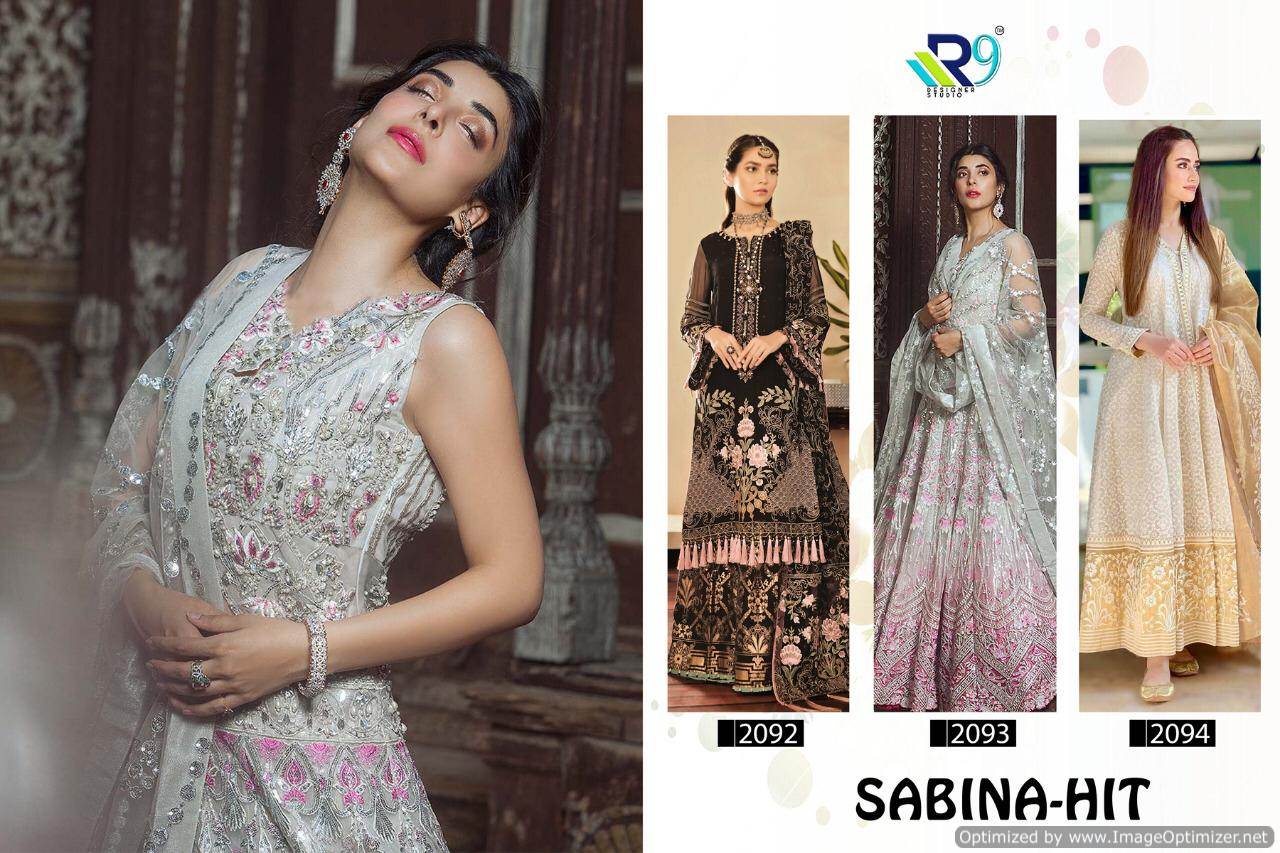 R9 Present Sabina Hit Faux Salwar Suits Collection