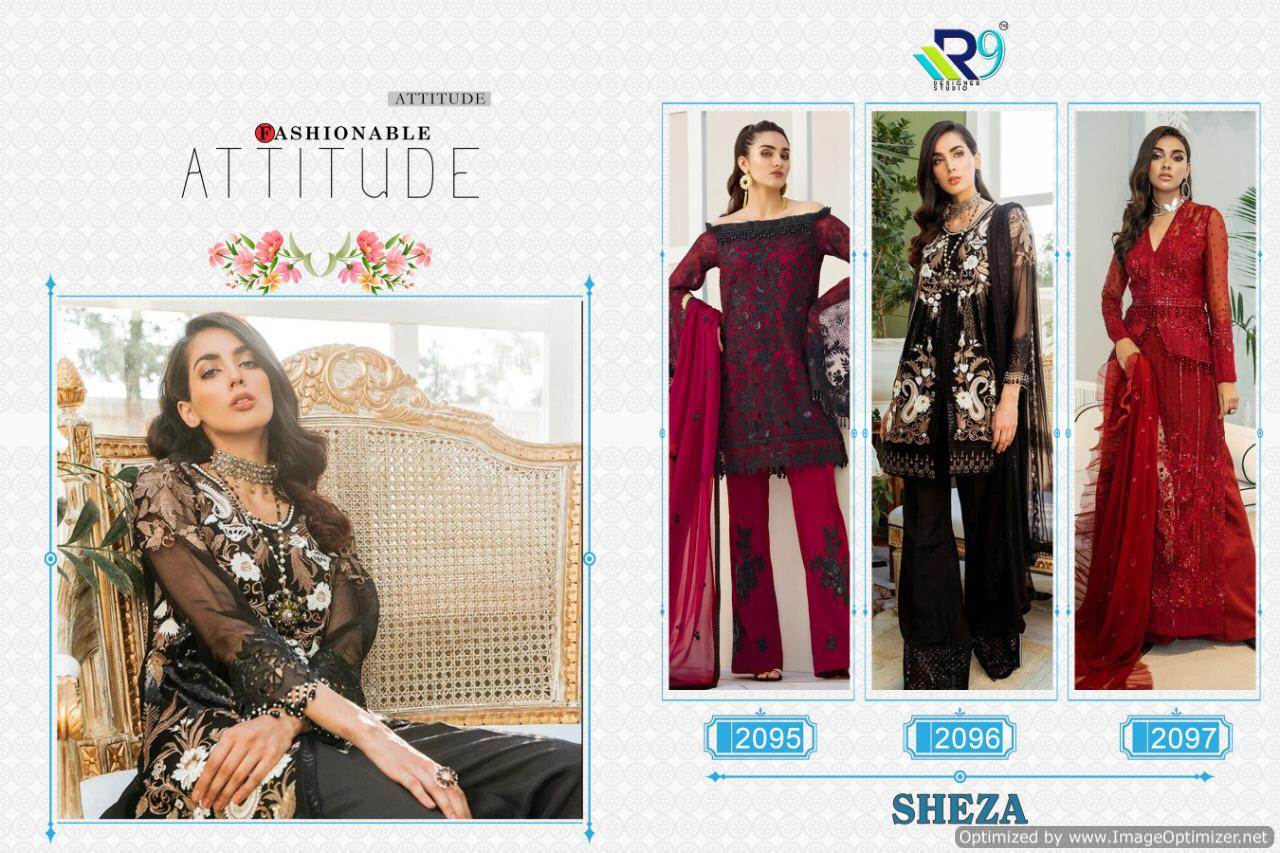 R9 Present Sheza Pakistani Salwar Suits Collection.