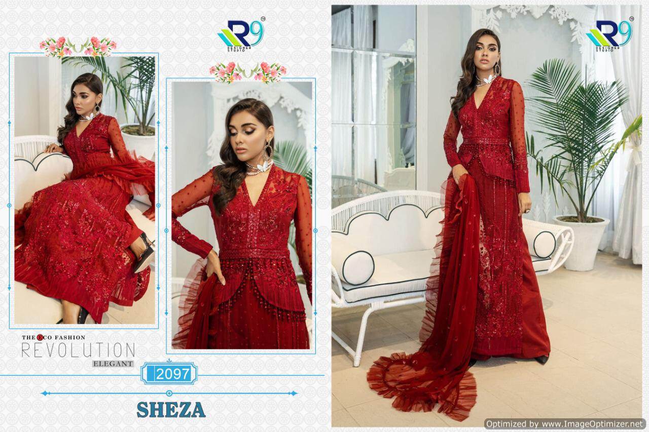 R9 Present Sheza Pakistani Salwar Suits Collection.