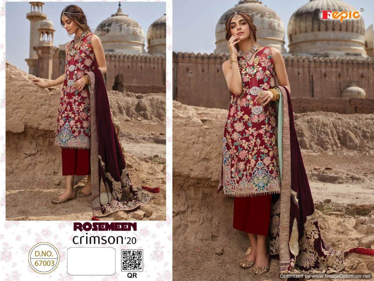 Rosemeen Present Crimson Vol 20 Designer Georgette Pakistani Salwar Suits