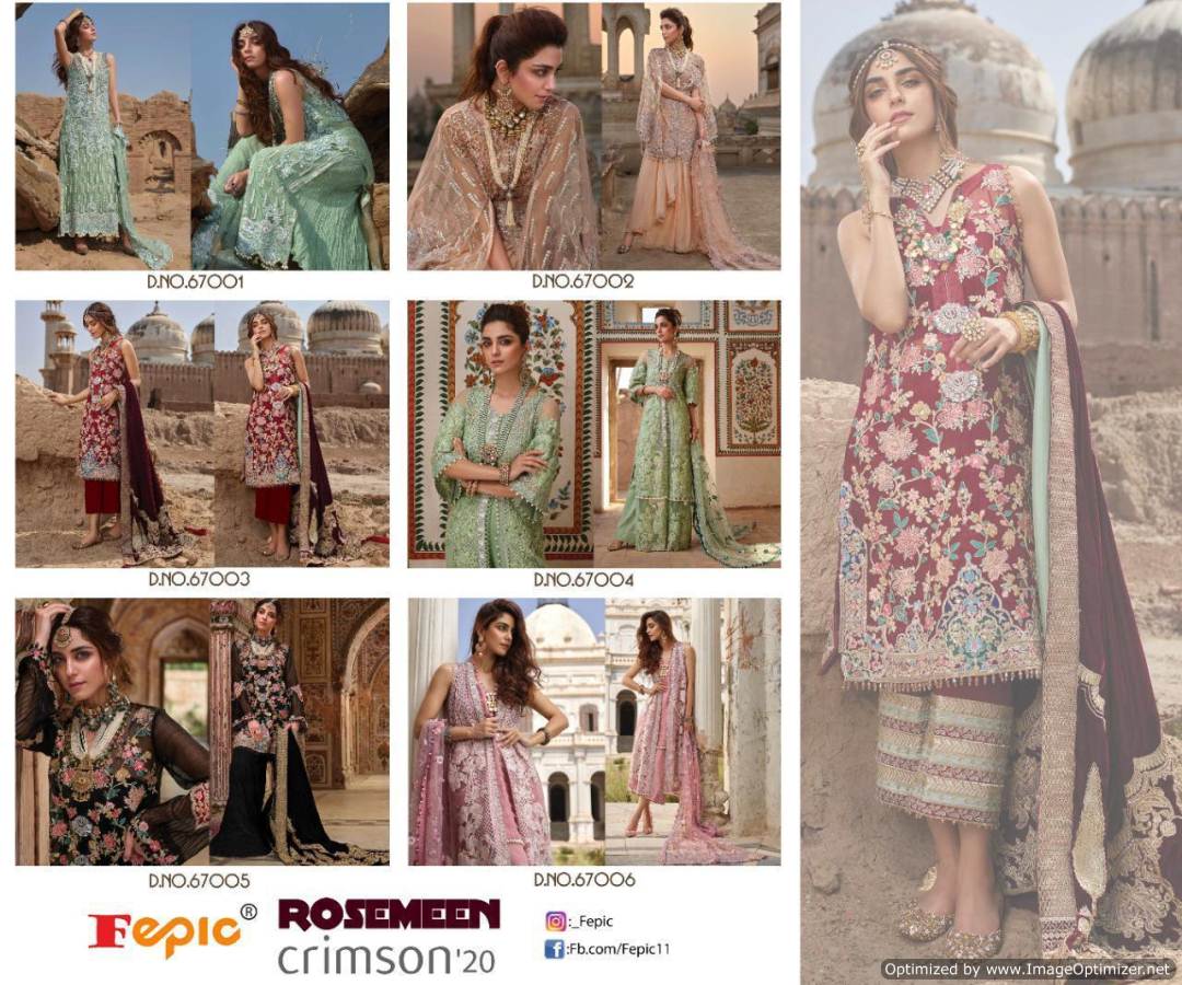 Rosemeen Present Crimson Vol 20 Designer Georgette Pakistani Salwar Suits