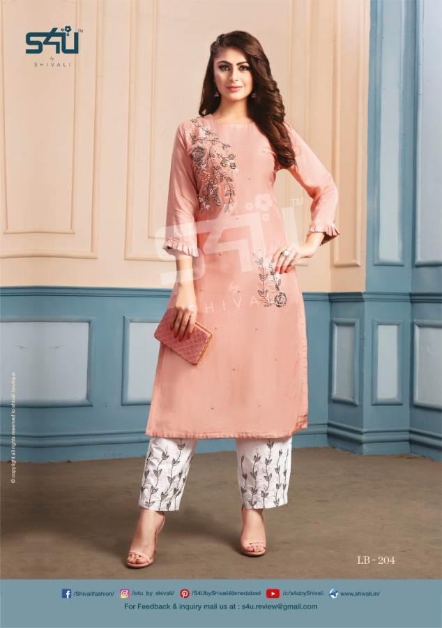 S4u Present La Bella Vol 2 Kurti With Pant Collection