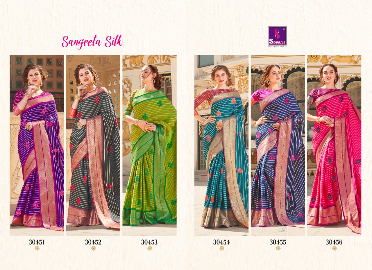 Shangrila Present Sangeeta Silk Sarees Catalogue