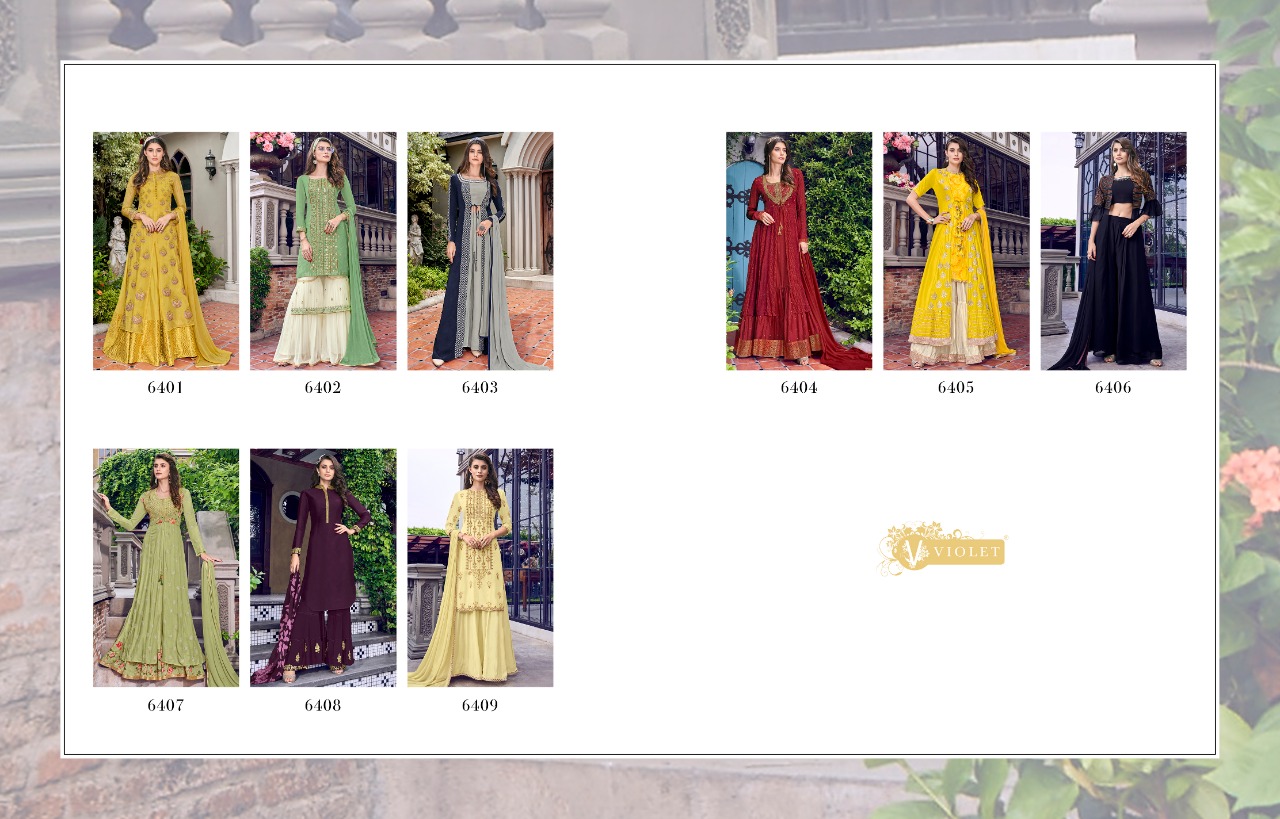 Swagat Present Violet 6401 Series Wedding Wear Collection