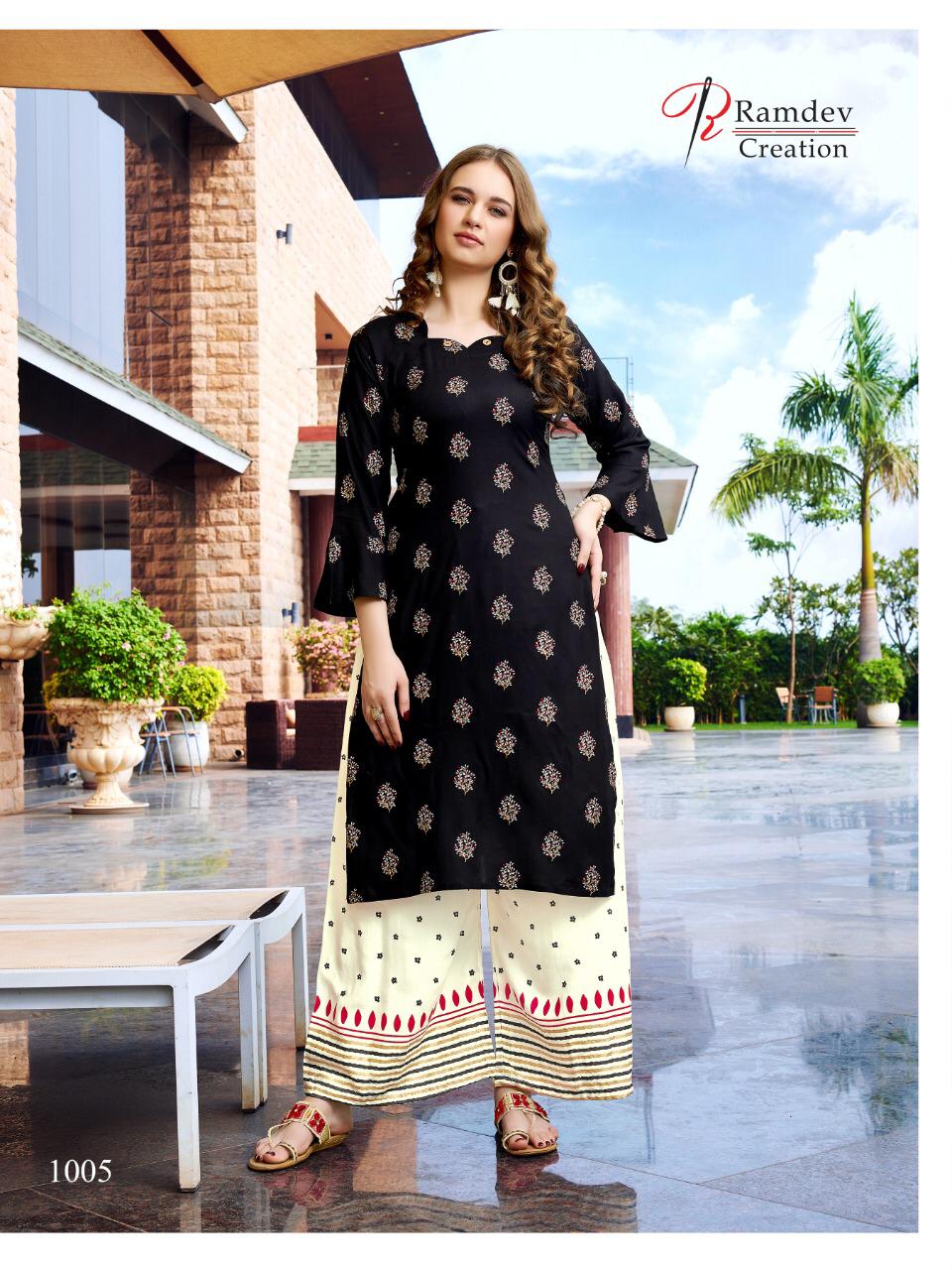 Ramdev Creation Present Shree  Catlog Kurti With Plazzo