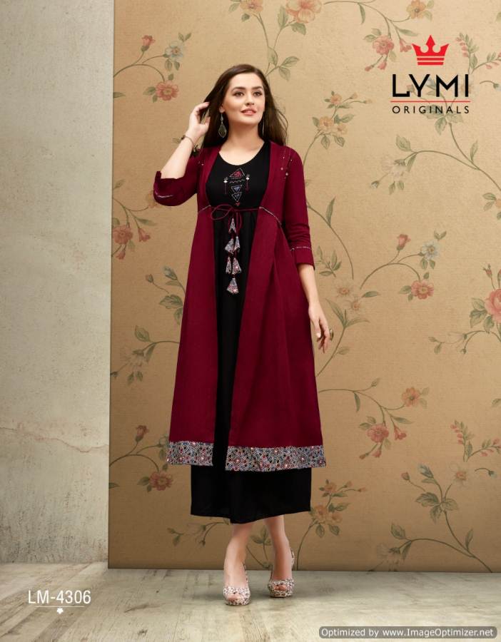 Lymi Present Hall Mark Kurti With Shrug Collection