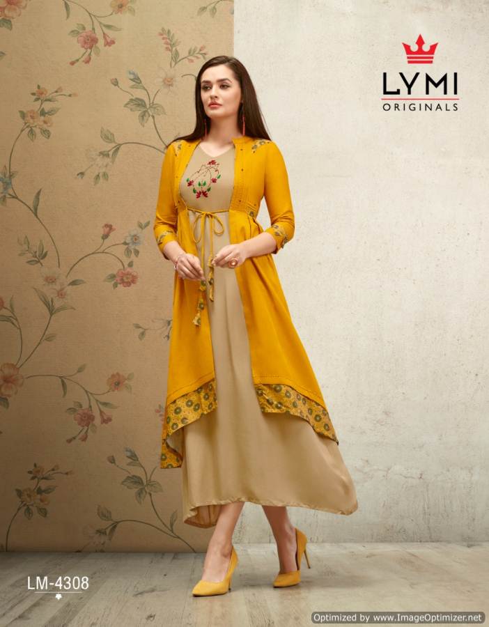 Lymi Present Hall Mark Kurti With Shrug Collection