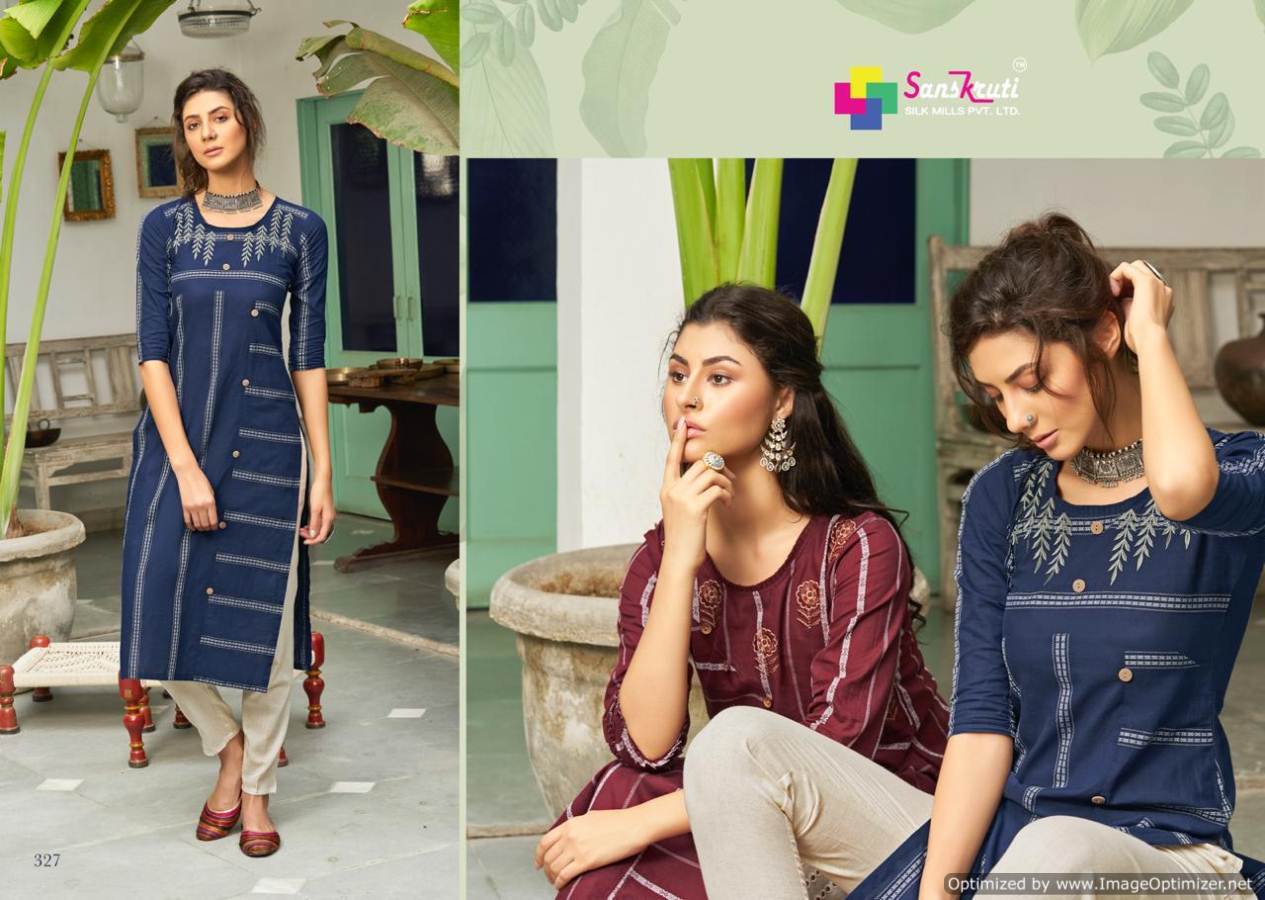 Sanskruti Present Jennifer Vol 2 Straight Cut Kurti