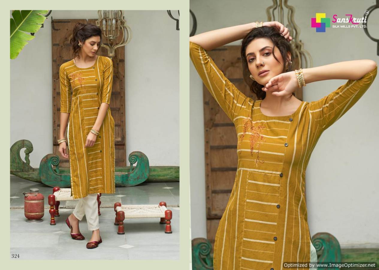 Sanskruti Present Jennifer Vol 2 Straight Cut Kurti