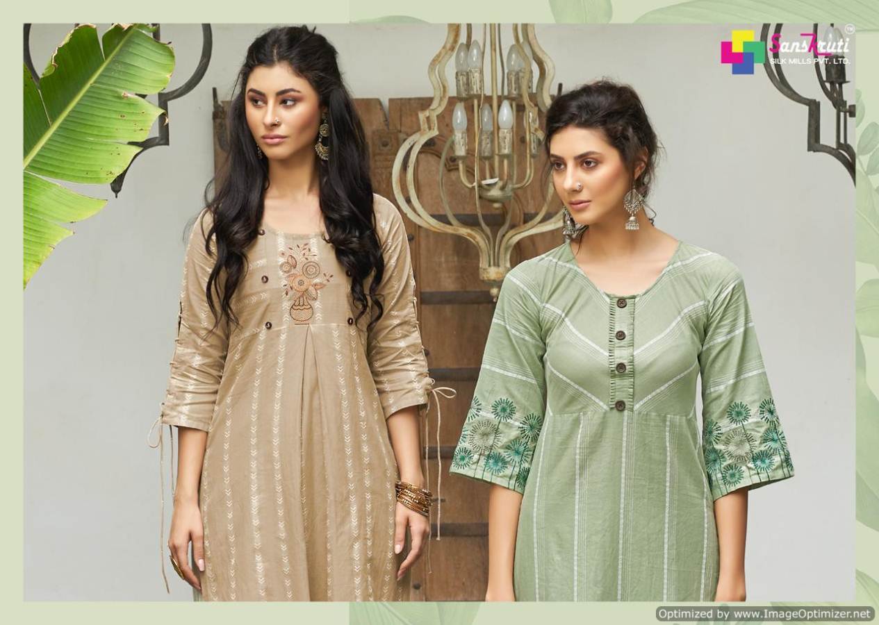 Sanskruti Present Jennifer Vol 2 Straight Cut Kurti