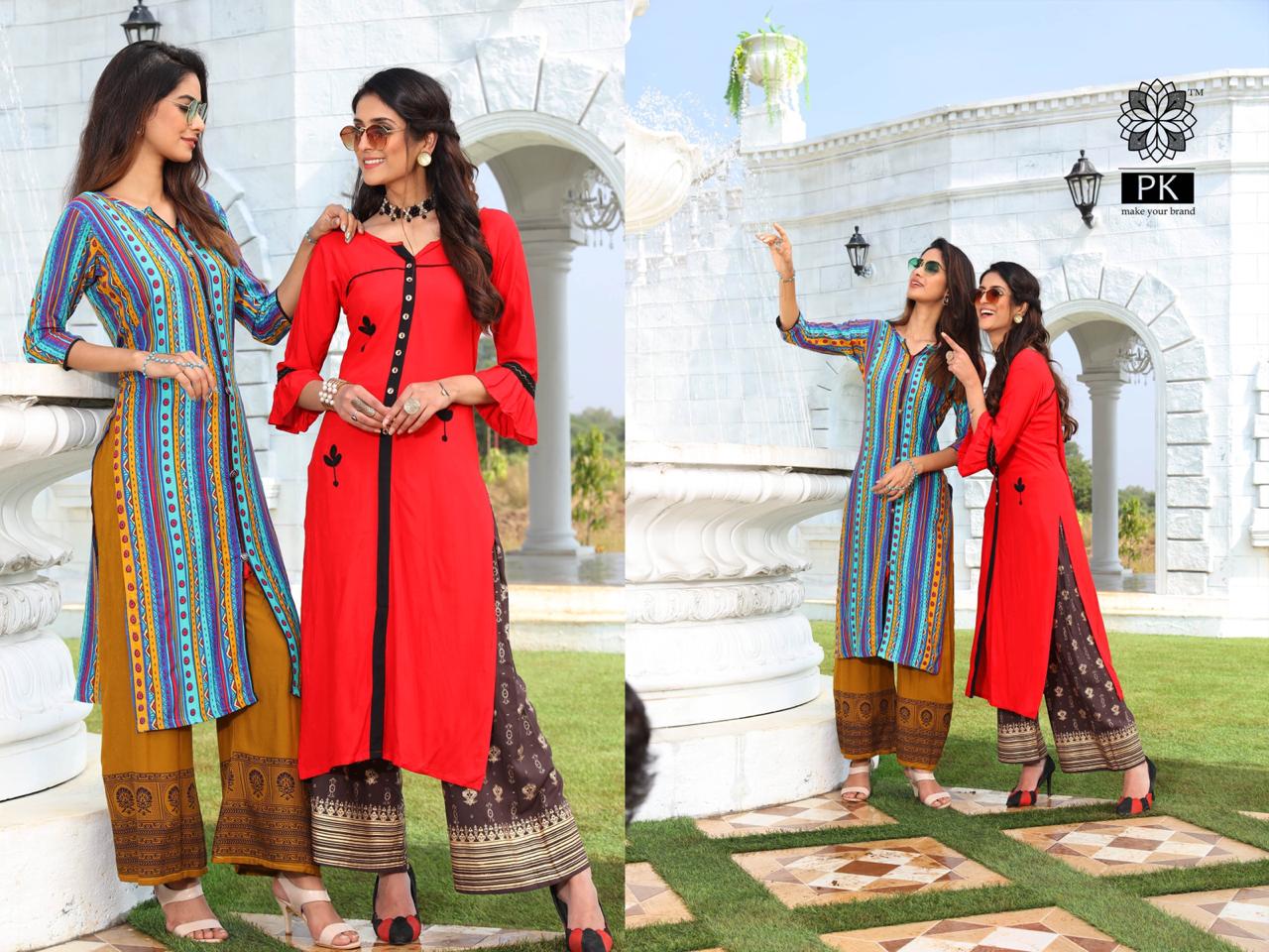 Pk Present Plazo City Vol 2 Designer Kurti Collection