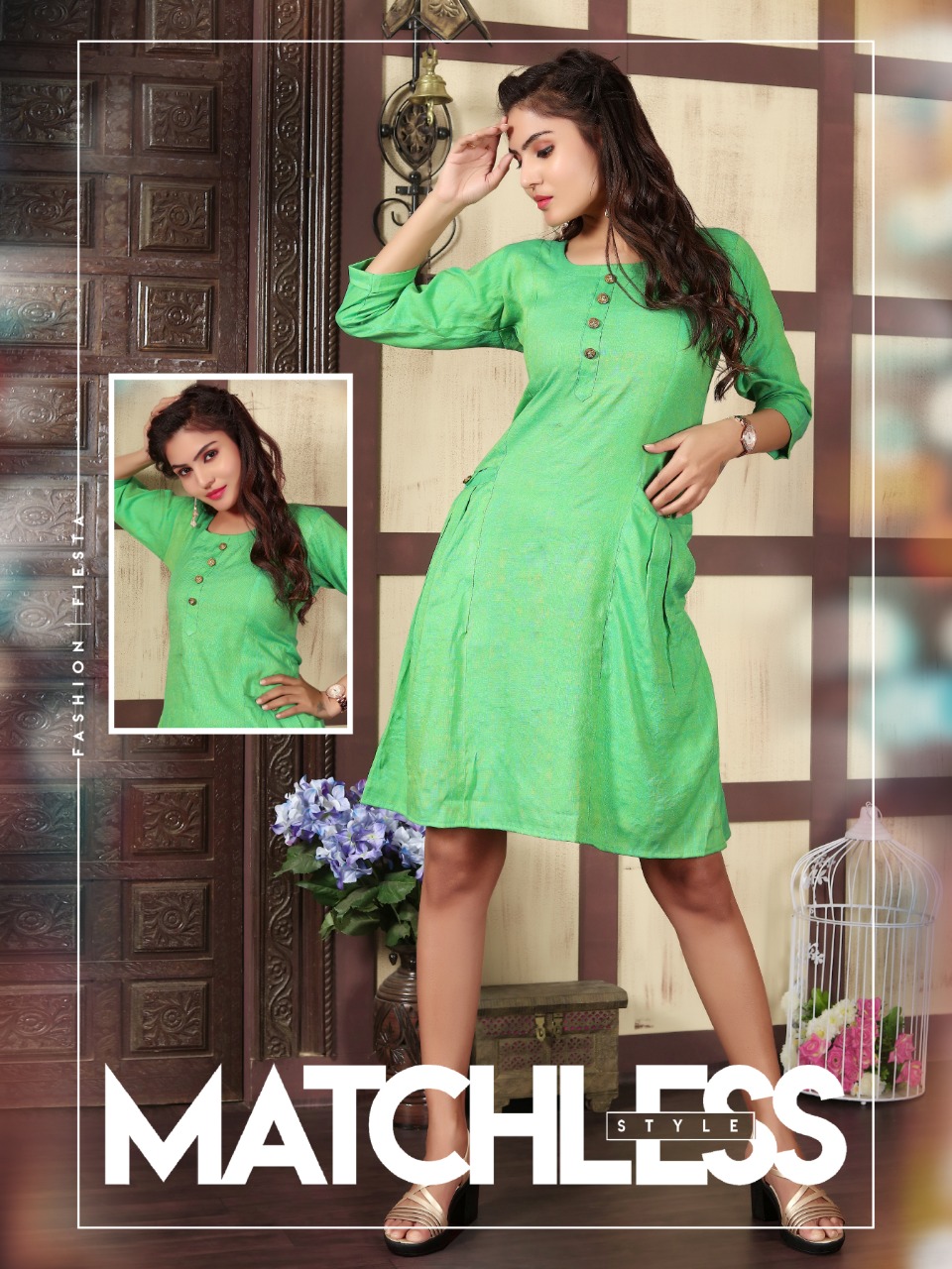 Daisy Two Tone Rayon Round Kurti Collection