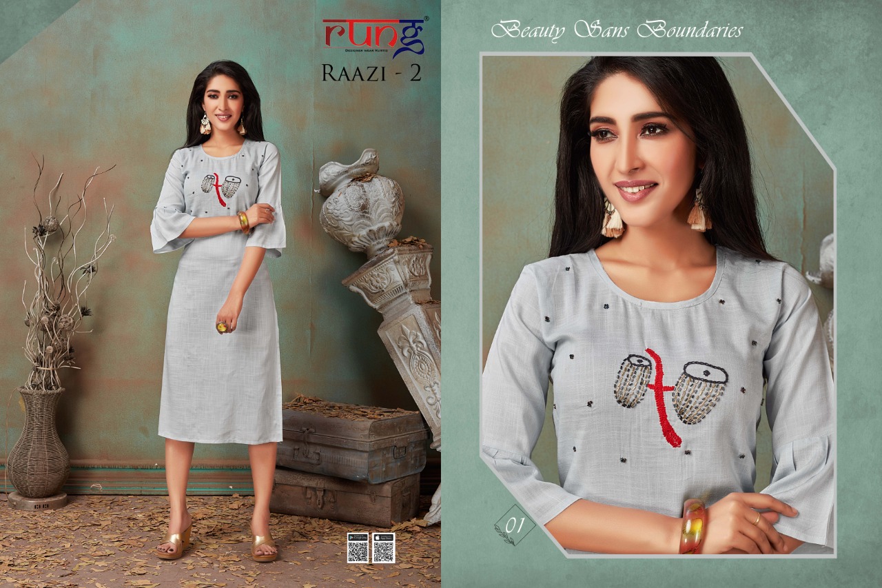 Rung Present Raazi Vol 2 Casual Wear Kurti