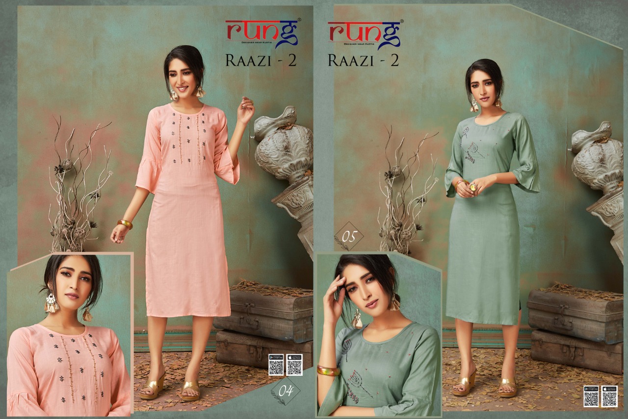 Rung Present Raazi Vol 2 Casual Wear Kurti