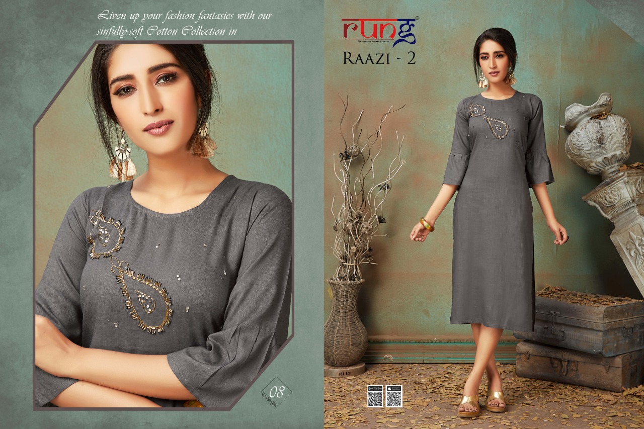 Rung Present Raazi Vol 2 Casual Wear Kurti