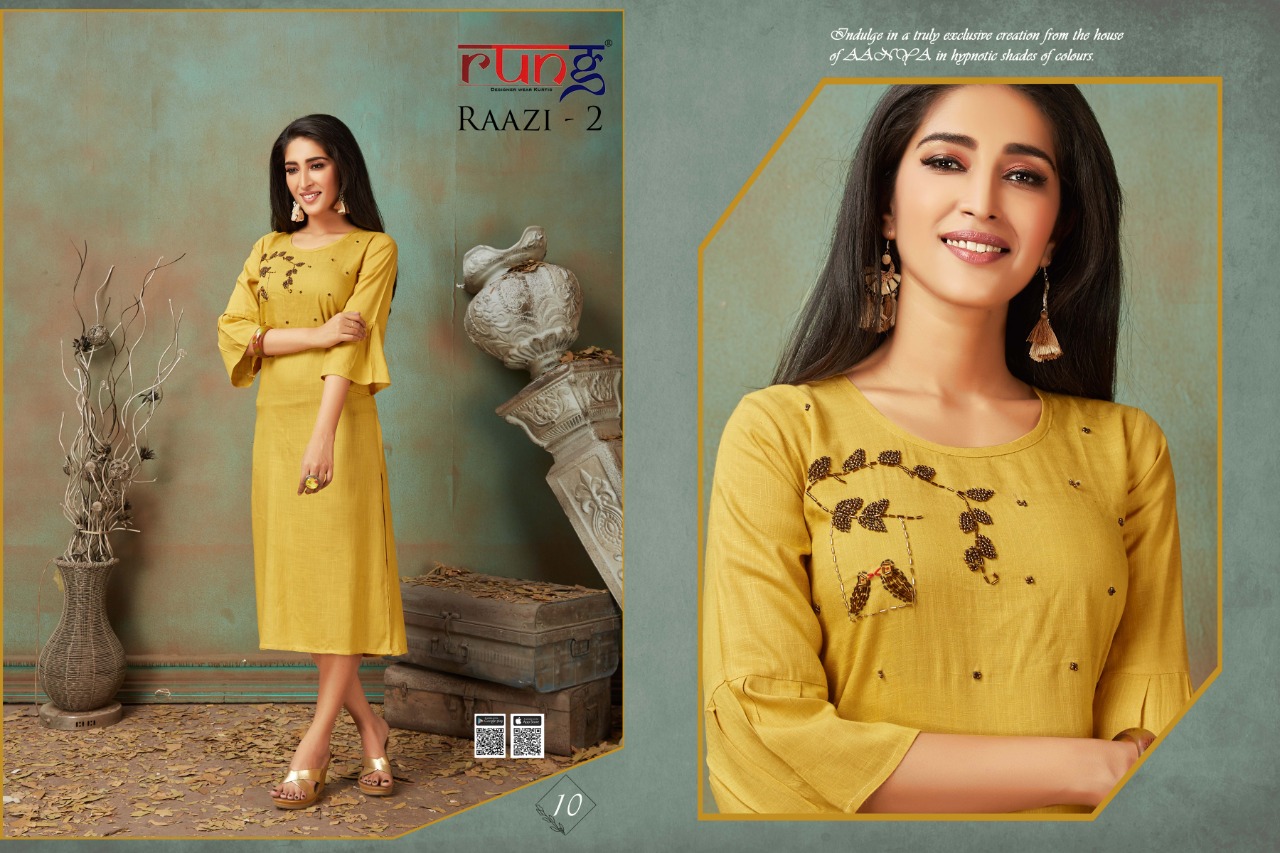 Rung Present Raazi Vol 2 Casual Wear Kurti