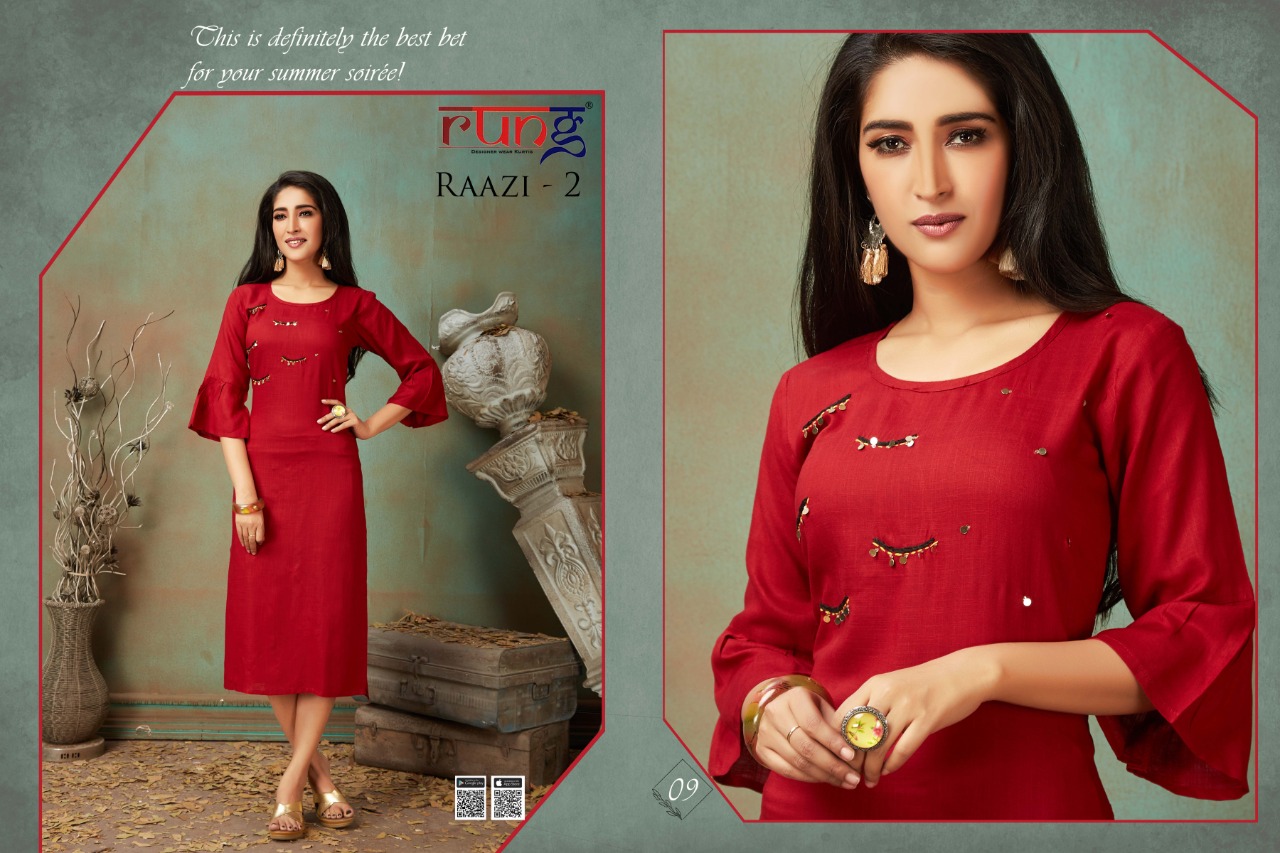 Rung Present Raazi Vol 2 Casual Wear Kurti