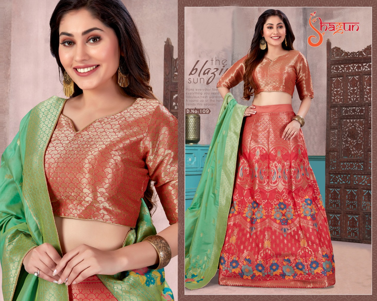 Alishka Presents Shagun Collection Of Banarsi Silk Wedding Lehnga Collection