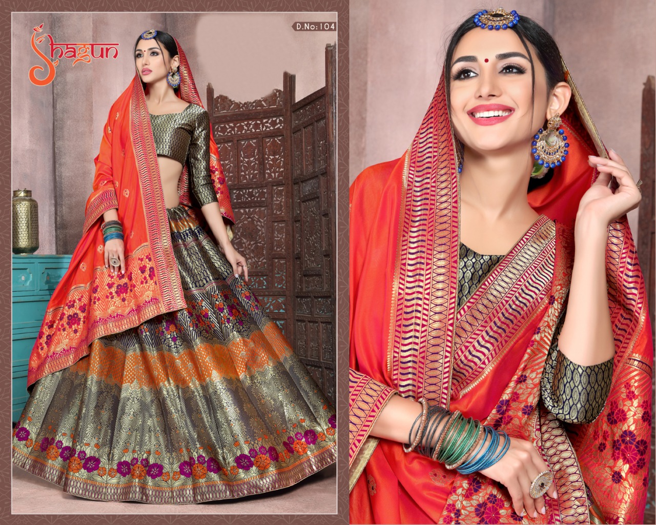 Alishka Presents Shagun Collection Of Banarsi Silk Wedding Lehnga Collection