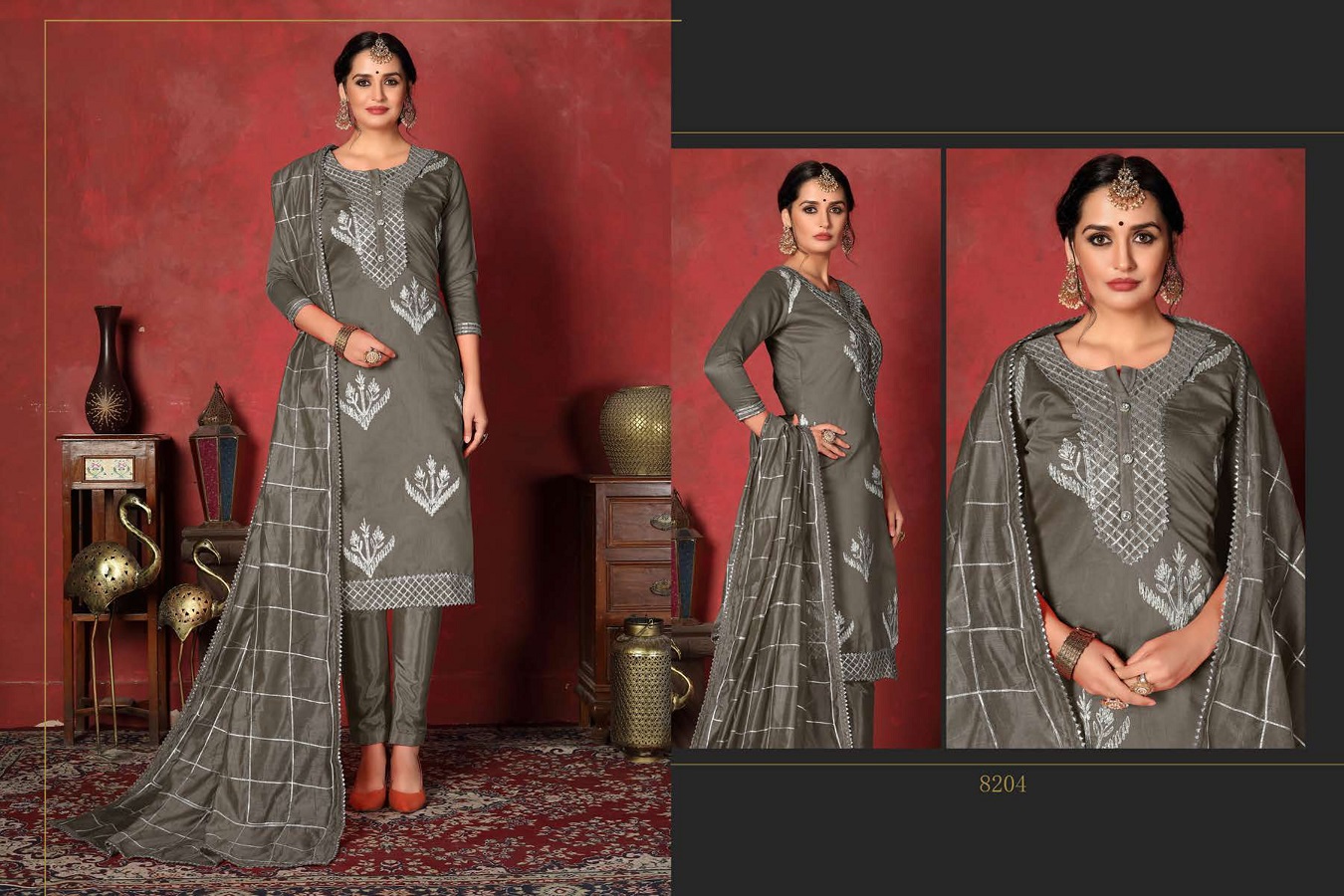 Dwija Presents Rani Collection Of Heavy Silk Dress Materials