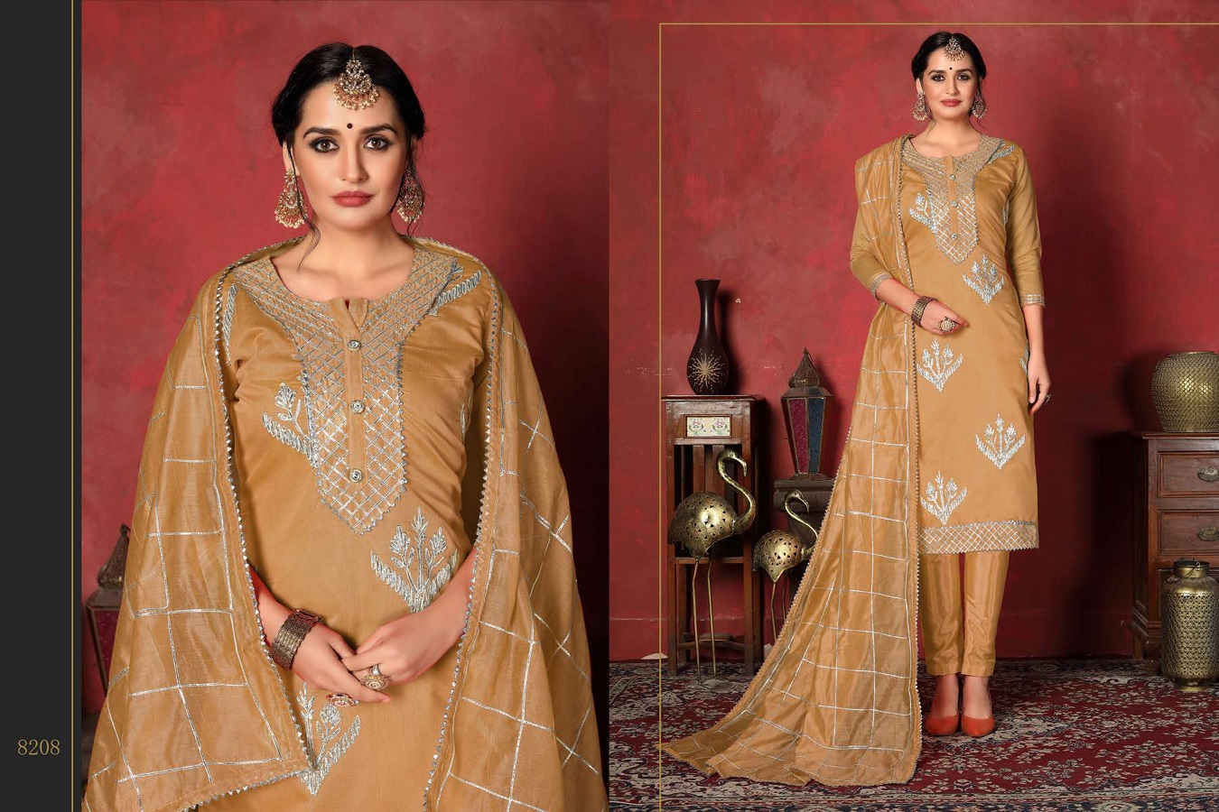 Dwija Presents Rani Collection Of Heavy Silk Dress Materials