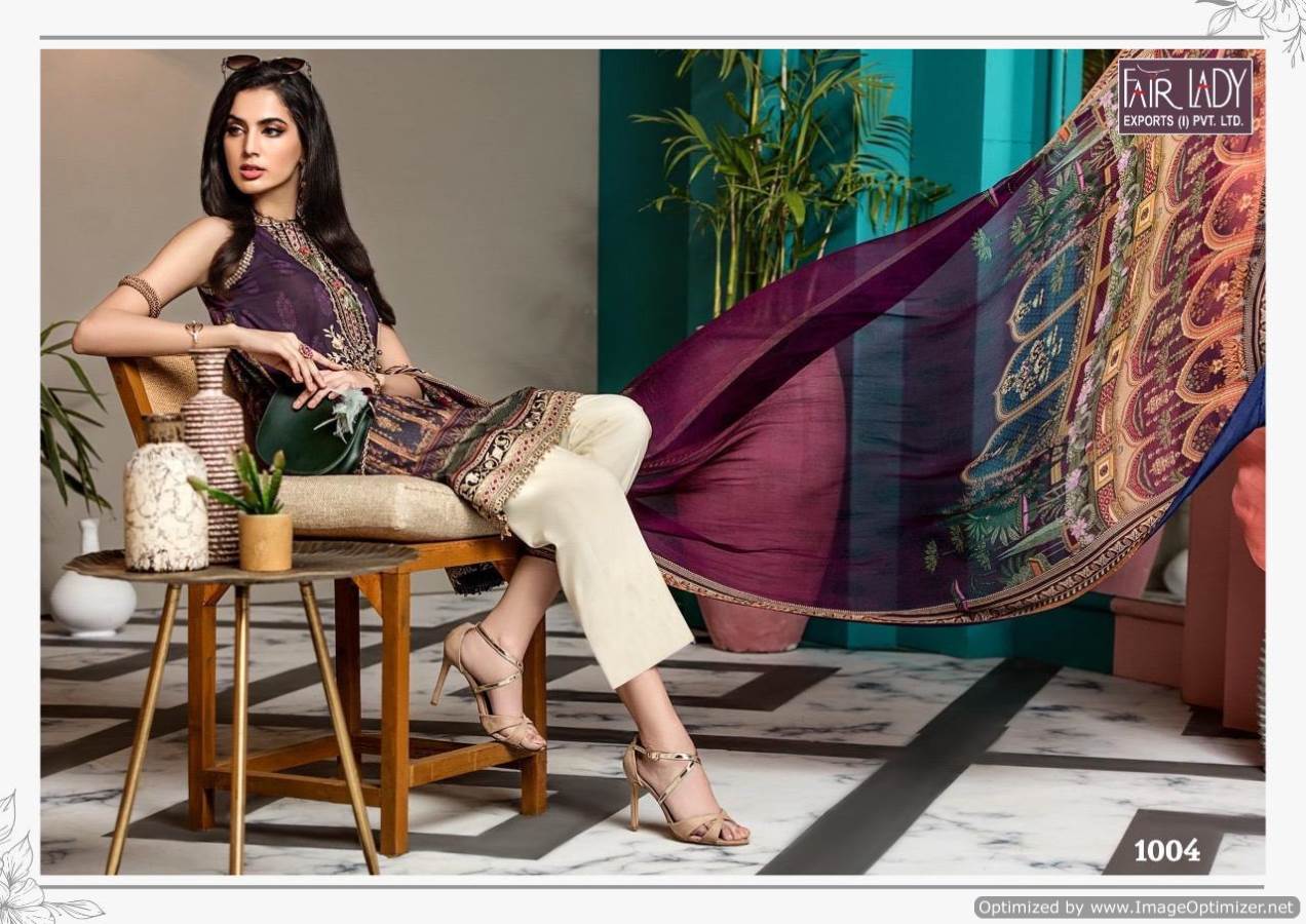 Fair Lady Presents Viva Anaya Collection Of Jam Satin Heavy Embroidery Designer Pakistani Suit