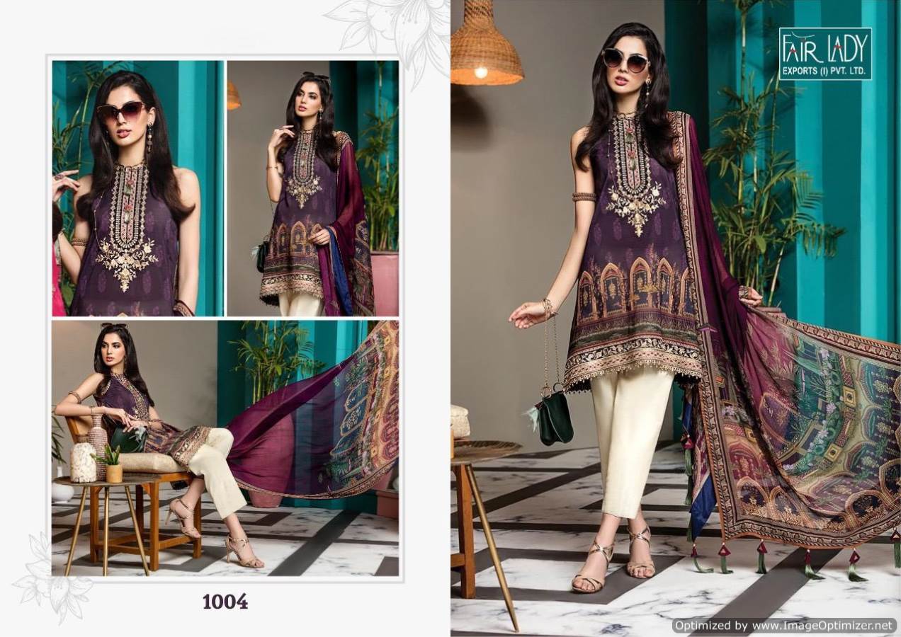 Fair Lady Presents Viva Anaya Collection Of Jam Satin Heavy Embroidery Designer Pakistani Suit