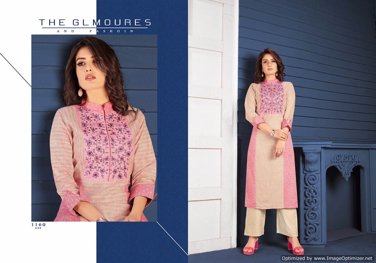 Fc Manya Blue Bell 2 Collection Of Printed Straight-cut Kurti With Pant