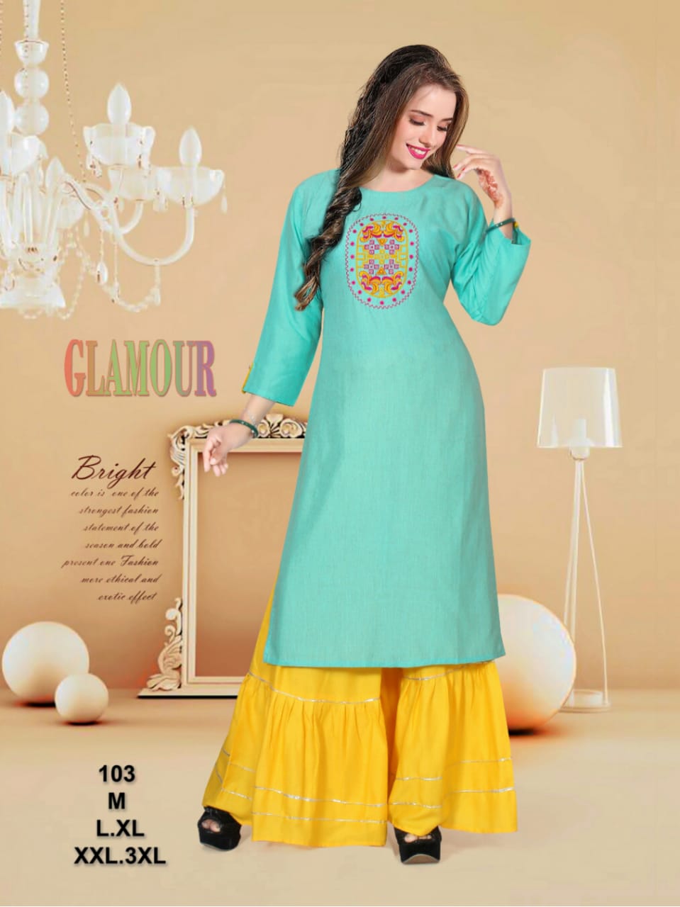 M seasons vol 36 fancy kurti plazo with dupatta sale offer