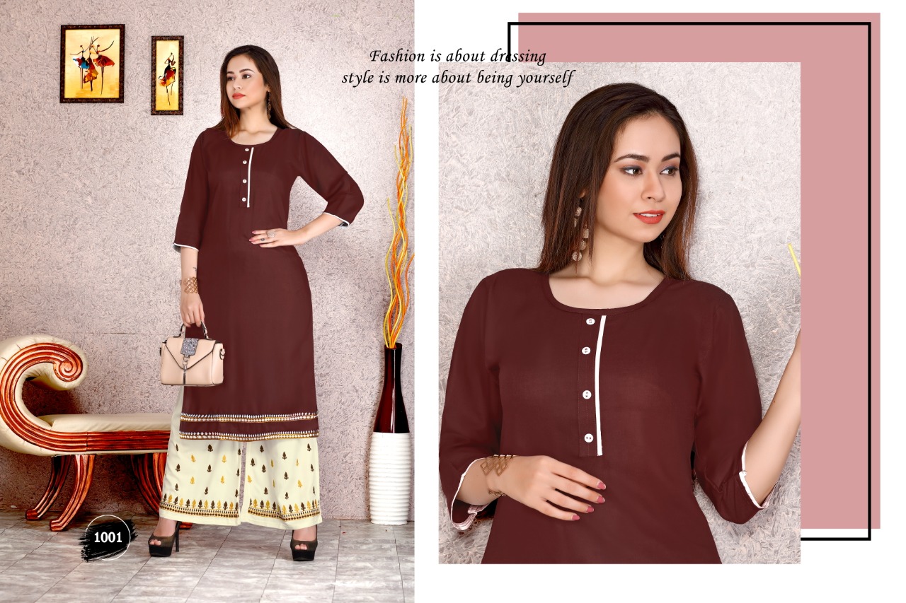 Simple kurti and sales plazo