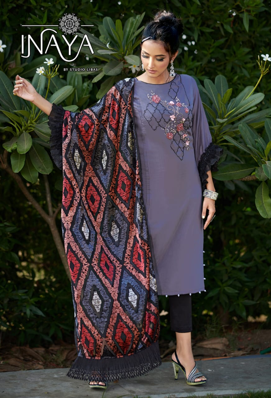 Inaya Presents Lpc 59 Collection Of Floral Classy Kurti With Dupatta