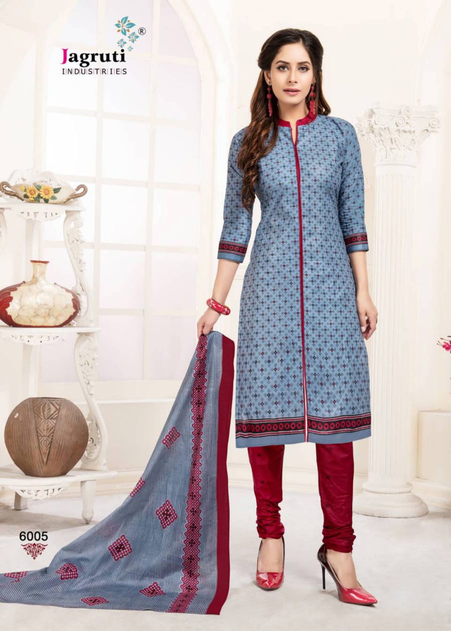 Jagruti Presents Ladli 6 Collection Of Cotton Printed Casual Wear Dress Materials