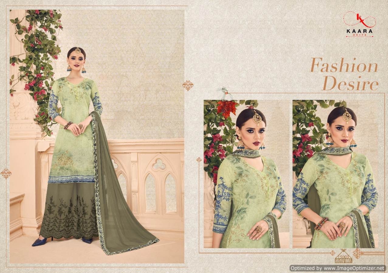 Kaara Presents Alisha Collection Of Masleen Cotton Designer Salwar Suit