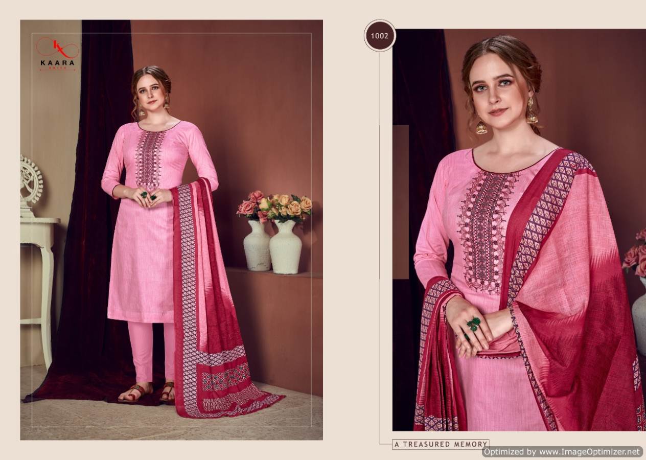 Kaara Presents Ghunghat 2 Collection Of Few Embroidered Cotton Dress Materials