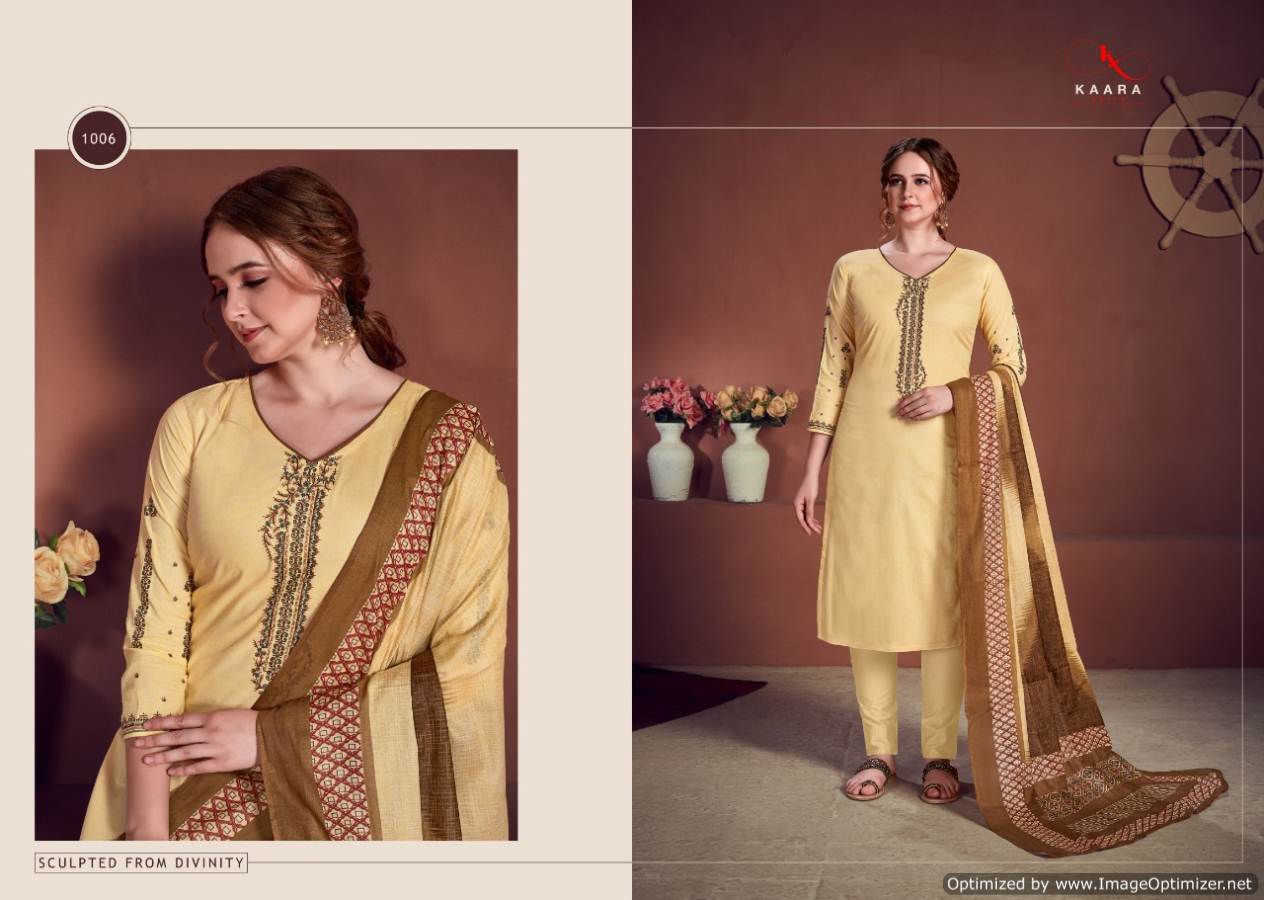 Kaara Presents Ghunghat 2 Collection Of Few Embroidered Cotton Dress Materials