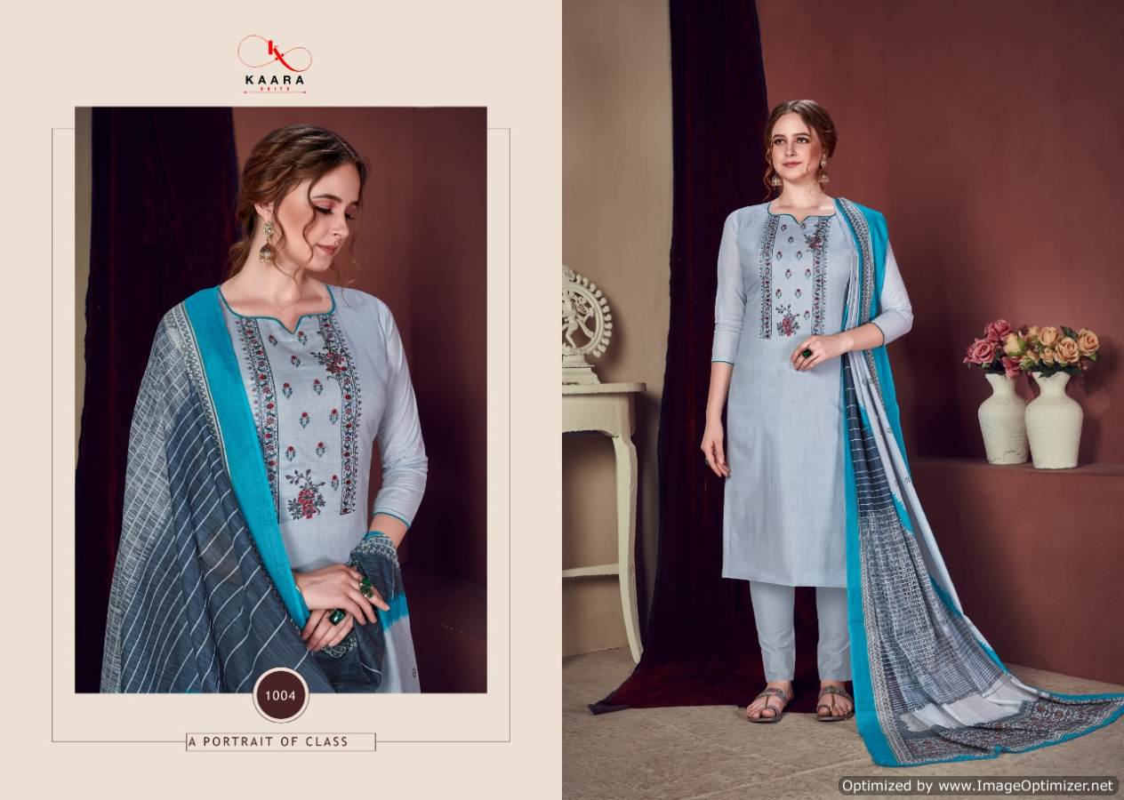 Kaara Presents Ghunghat 2 Collection Of Few Embroidered Cotton Dress Materials