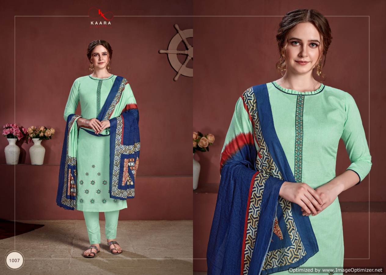 Kaara Presents Ghunghat 2 Collection Of Few Embroidered Cotton Dress Materials