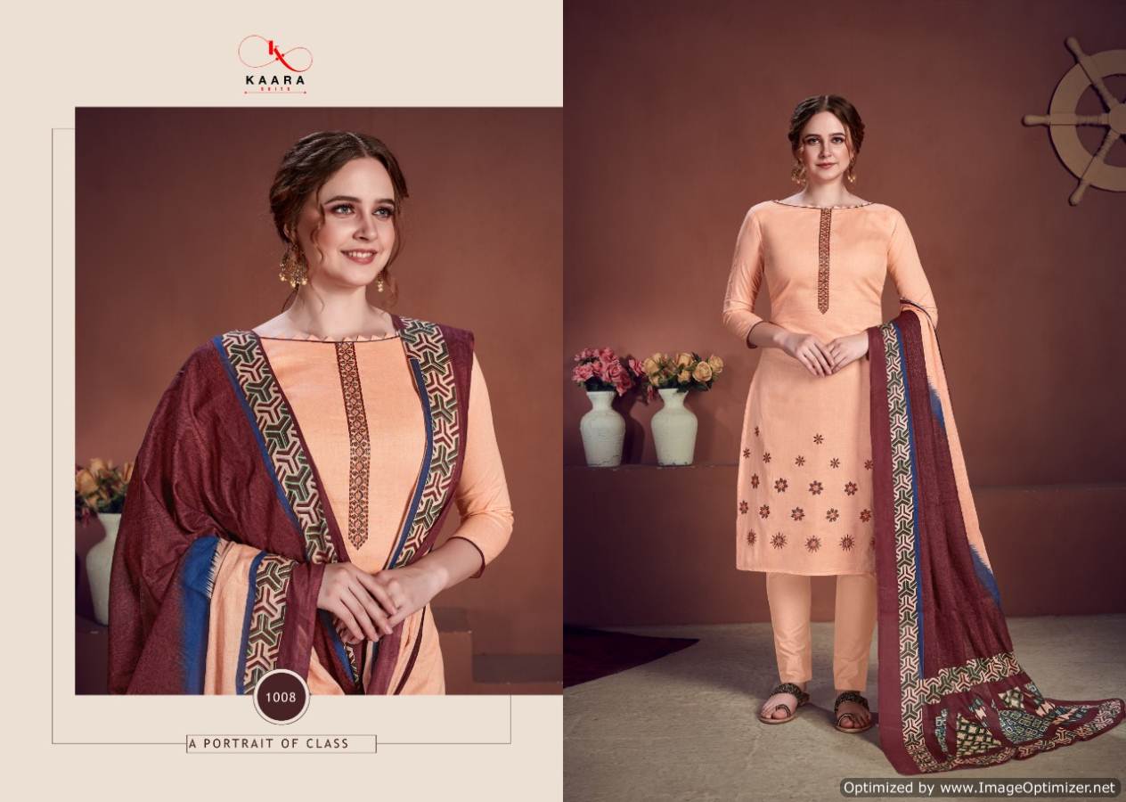 Kaara Presents Ghunghat 2 Collection Of Few Embroidered Cotton Dress Materials