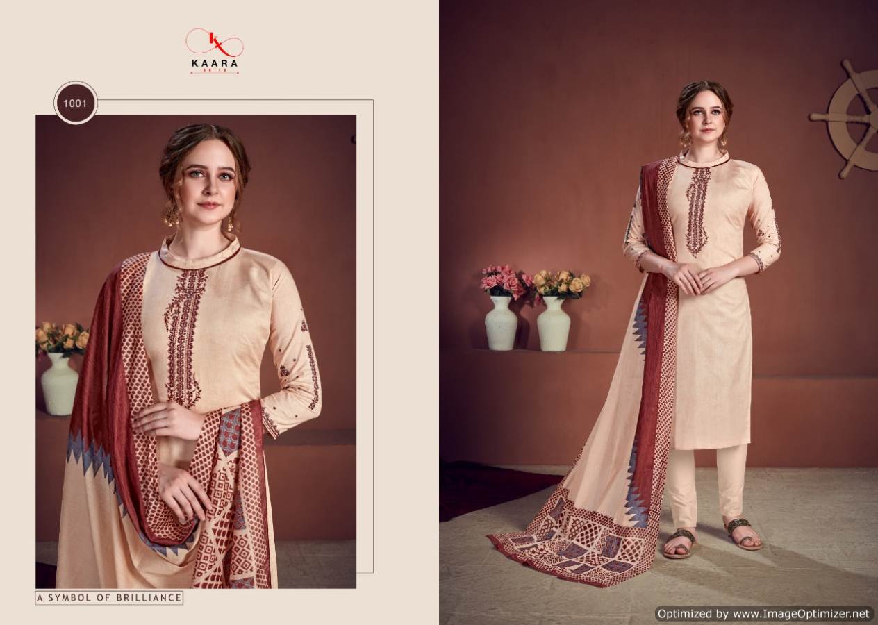 Kaara Presents Ghunghat 2 Collection Of Few Embroidered Cotton Dress Materials