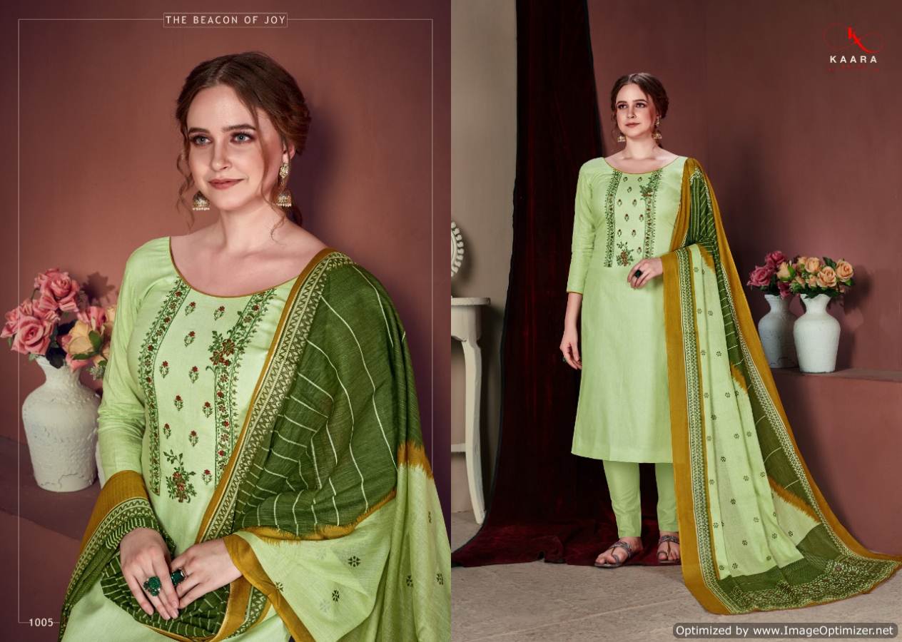 Kaara Presents Ghunghat 2 Collection Of Few Embroidered Cotton Dress Materials