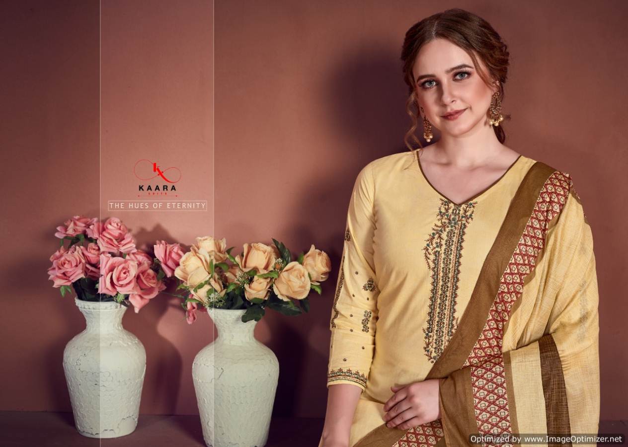 Kaara Presents Ghunghat 2 Collection Of Few Embroidered Cotton Dress Materials