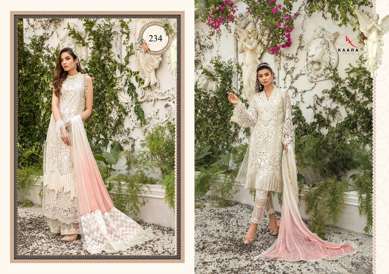 Kaara Presents Mbroidered M Print Collection Of Embroidered Designer Pakistani Suits