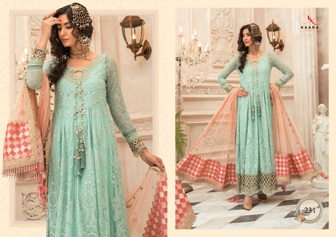 Kaara Presents Mbroidered M Print Collection Of Embroidered Designer Pakistani Suits